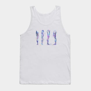 Leg Muscles Colorful Watercolor Anatomy Tank Top